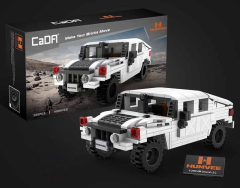 Klocki techniczne CaDA 328 el. Humvee pojazd wojskowy 1:24 dla dzieci 8+ Klocki techniczne CaDA 328 el. Humvee pojazd wojskowy 1:24 dla dzieci 8+