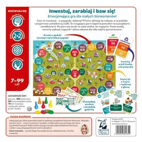 Planszowa gra edukacyjna "Mały inwestor" nauka przedsiębiorczości dla dzieci 7+ Planszowa gra edukacyjna "Mały inwestor" nauka przedsiębiorczości dla dzieci 7+