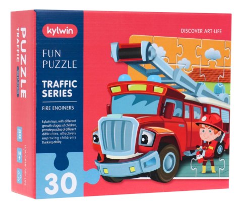 Duże puzzle dla dzieci 2+ Układanka zabawka logiczna 30 el. Straż pożarna Duże puzzle dla dzieci 2+ Układanka zabawka logiczna 30 el. Straż pożarna