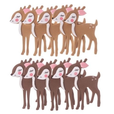 NAKLEJKI 3D Z PIANKI - BAMBI, 10 SZT. NAKLEJKI 3D Z PIANKI - BAMBI, 10 SZT.