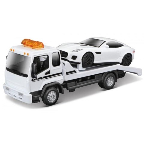 Str. Fire Tow Truck W Jaguar F-Type R 1:43 BBURAGO Str. Fire Tow Truck W Jaguar F-Type R 1:43 BBURAGO