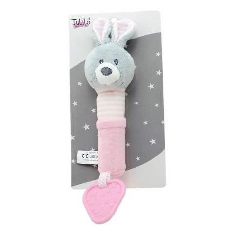 Króliczek różowy z dźwiękiem 17cm Króliczek różowy z dźwiękiem 17cm