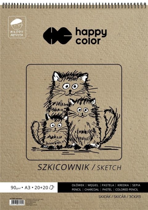 Szkicownik A3/40K Młody Artysta HAPPY COLOR Szkicownik A3/40K Młody Artysta HAPPY COLOR