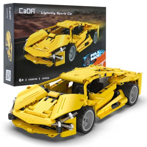 Klocki techniczne CaDA 357 el. Auto sportowe Lightning z napędem Pull-back dla dzieci 6+ Klocki techniczne CaDA 357 el. Auto sportowe Lightning z napędem Pull-back dla dzieci 6+