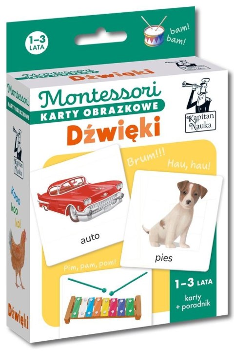 Montessori. Karty obrazkowe Dźwięki (1-3 lata) Montessori. Karty obrazkowe Dźwięki (1-3 lata)