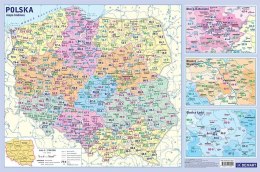 Podkładka edukacyjna - mapa pocztowa Polski