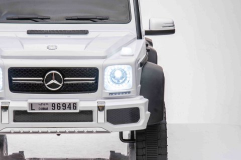 Auto na alumulator Mercedes G63 6x6 AMG Biały
