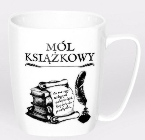 Kubek ceramiczny biały Mól książkowy Kubek ceramiczny biały Mól książkowy
