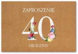 Zaproszenie Urodziny 40 ZT38 (10szt.)