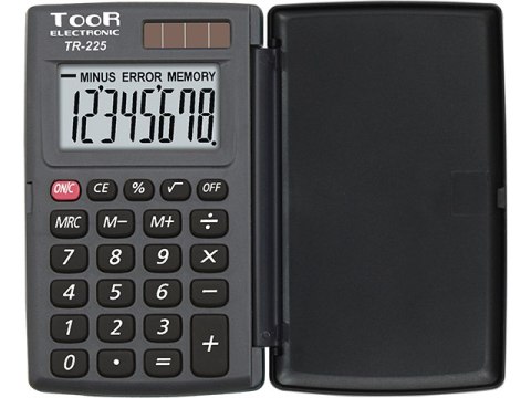 Kalkulator kieszonkowy TOOR TR-225 z klapką, Toor