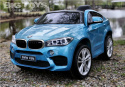 BMW X6M Elektryczne Autko dla dzieci Lakier Niebieski + Pilot + EVA + Wolny Start + Audio + LED