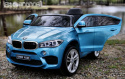 BMW X6M Elektryczne Autko dla dzieci Lakier Niebieski + Pilot + EVA + Wolny Start + Audio + LED