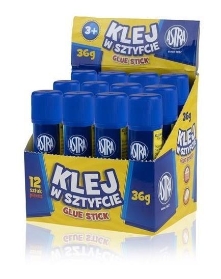 Klej w sztyfcie 36g (12szt) ASTRA Klej w sztyfcie 36g (12szt) ASTRA