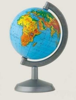 Globus fizyczny w folii termokurczliwej 7 cm