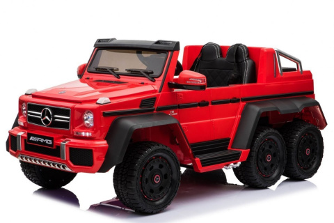 Pojazd Mercedes G63 6x6 Czerwony MP4 Pojazd Mercedes G63 6x6 Czerwony MP4