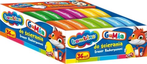 Gumka do ścierania (36szt) BAMBINO Gumka do ścierania (36szt) BAMBINO