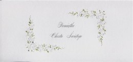 Karnet Chrzest DL C15 - Białe kwiaty