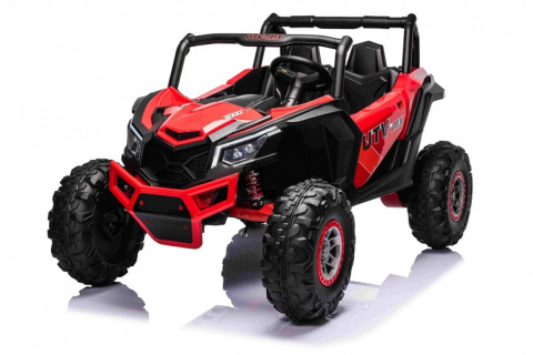 Buggy UTV-MX na akumulator dla dzieci Czerwony + Napęd 4x4 + Pilot + Audio LED + Schowek + EVA + Wolny Start