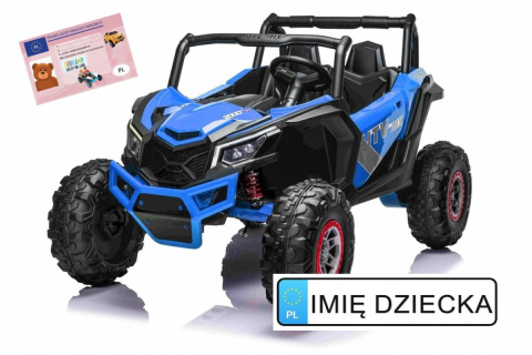 Buggy UTV-MX na akumulator dla dzieci Niebieski + Napęd 4x4 + Pilot + Audio LED + Schowek + EVA + Wolny Start