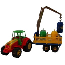 Traktor tytan z beczkami