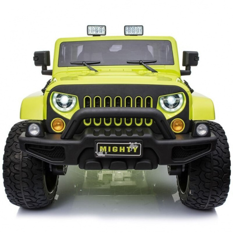 Auto na akumulator Mighty Jeep dla dzieci Czerwony + 2-osobowy + Napęd 4x4 + 2 bagażniki Auto na akumulator Mighty Jeep dla dzieci Czerwony + 2-osobowy + Napęd 4x4 + 2 bagażniki