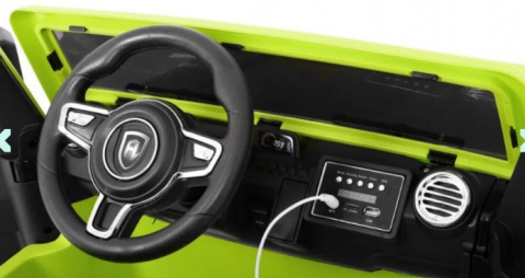 Auto na akumulator Mighty Jeep dla dzieci Czerwony + 2-osobowy + Napęd 4x4 + 2 bagażniki Auto na akumulator Mighty Jeep dla dzieci Czerwony + 2-osobowy + Napęd 4x4 + 2 bagażniki