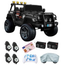 Auto terenowe typu jeep Monster 4x4 dla dzieci Biały + Pilot + Regulacja siedzenia + Wolny Start + MP3 LED + Bagażnik + Plecak