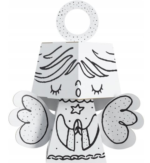 "Aniołek" kolorowanka 3D figurka + bombka choinkowa "Aniołek" kolorowanka 3D figurka + bombka choinkowa