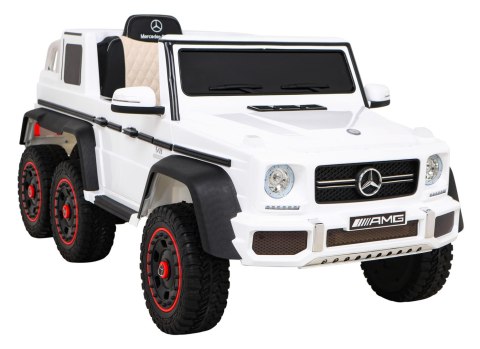 Auto na alumulator Mercedes G63 6x6 AMG Biały
