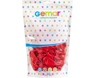 Balony Gemar pastelowe czerwone 33cm 50szt