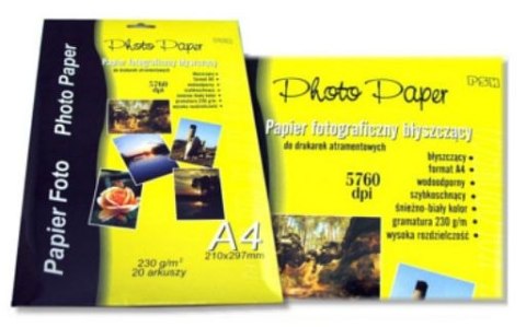 PAPIER PHOTO 230G A4A a20 ARK PAPIER PHOTO 230G A4A a20 ARK
