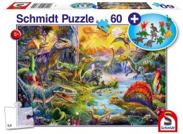 Puzzle 60 Dinozaury + zestaw figurek G3