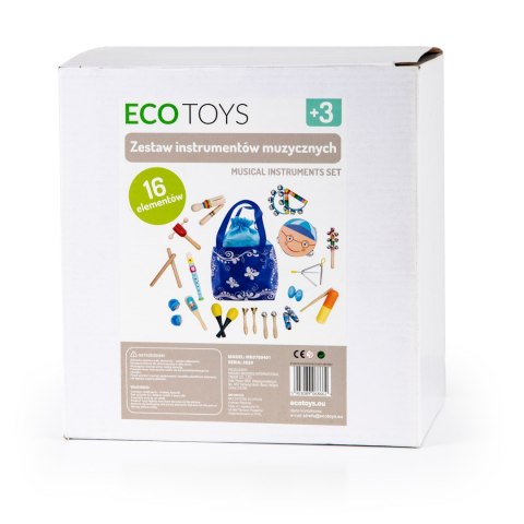 Zestaw muzyczny 16 instrumentów dla dzieci + torba ECOTOYS Zestaw muzyczny 16 instrumentów dla dzieci + torba ECOTOYS
