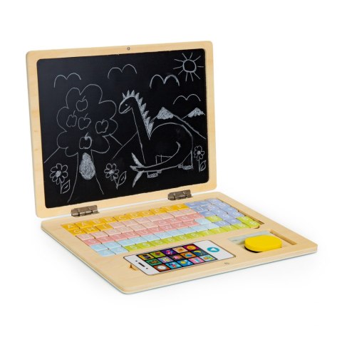Tablica edukacyjna magnetyczna laptop litery cyfry ECOTOYS Tablica edukacyjna magnetyczna laptop litery cyfry ECOTOYS