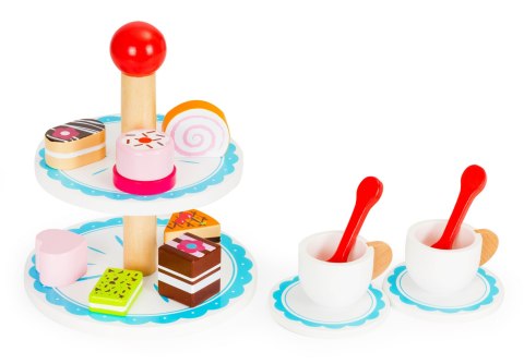 Drewniane ciastka cukiernia patera zestaw ECOTOYS Drewniane ciastka cukiernia patera zestaw ECOTOYS