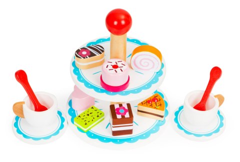 Drewniane ciastka cukiernia patera zestaw ECOTOYS Drewniane ciastka cukiernia patera zestaw ECOTOYS