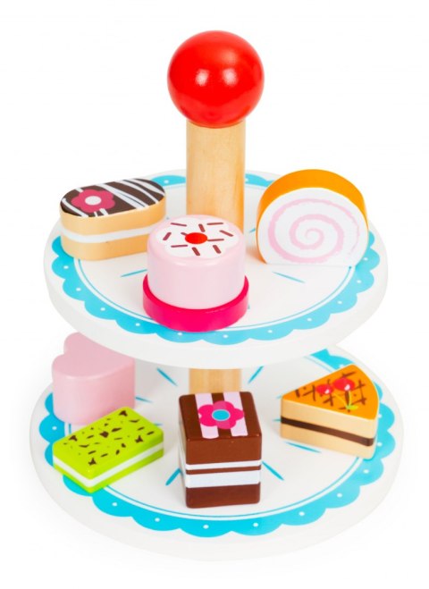 Drewniane ciastka cukiernia patera zestaw ECOTOYS Drewniane ciastka cukiernia patera zestaw ECOTOYS