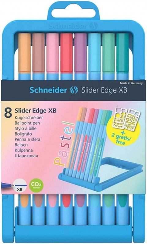 Długopis Slider Edge Pastel XB w etui 8 kolorów