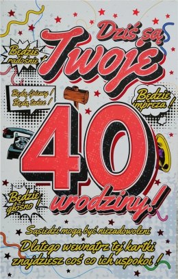 Karnet Urodzinowy 40