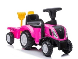 Jeździk traktor różowy
