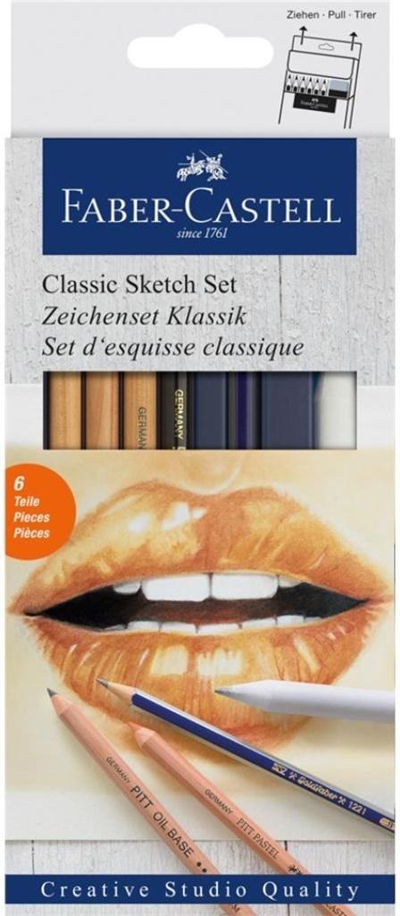 Zestaw do szkicowania Classic 6szt FABER CASTELL Zestaw do szkicowania Classic 6szt FABER CASTELL