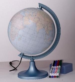 Globus konturowy z objaśnieniem podświetlany 25 cm Globus konturowy z objaśnieniem podświetlany 25 cm