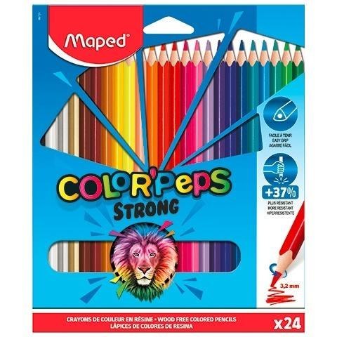 Kredki Colorpeps Strong trójkątne 24 kolory