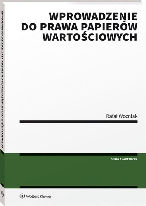 Wprowadzenie do prawa papierów wartościowych