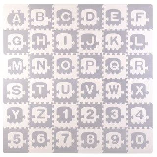 Duża mata piankowa, puzzle, pociąg, literki 36 szt