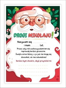 List do świętego Mikołaja A4 - Mikołaj 5szt