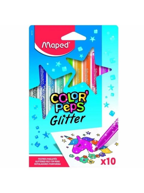 Flamastry brokatowe 10 kolorów MAPED Flamastry brokatowe 10 kolorów MAPED
