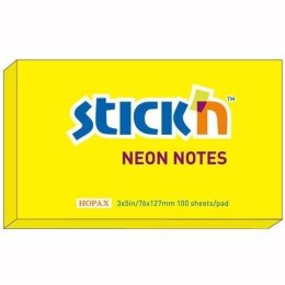 Notes samoprzylepny żółty neon 127x76mm