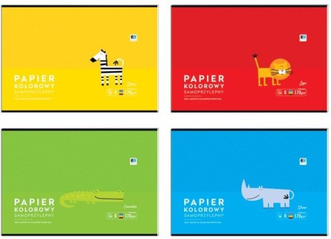 Papier kolorowy samoprzylepny B4 8k. INTERDRUK BB Kids Papier kolorowy samoprzylepny B4 8k. INTERDRUK BB Kids
