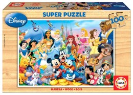 Puzzle 100 Cudowny świat Walta Disneya (drewniane)